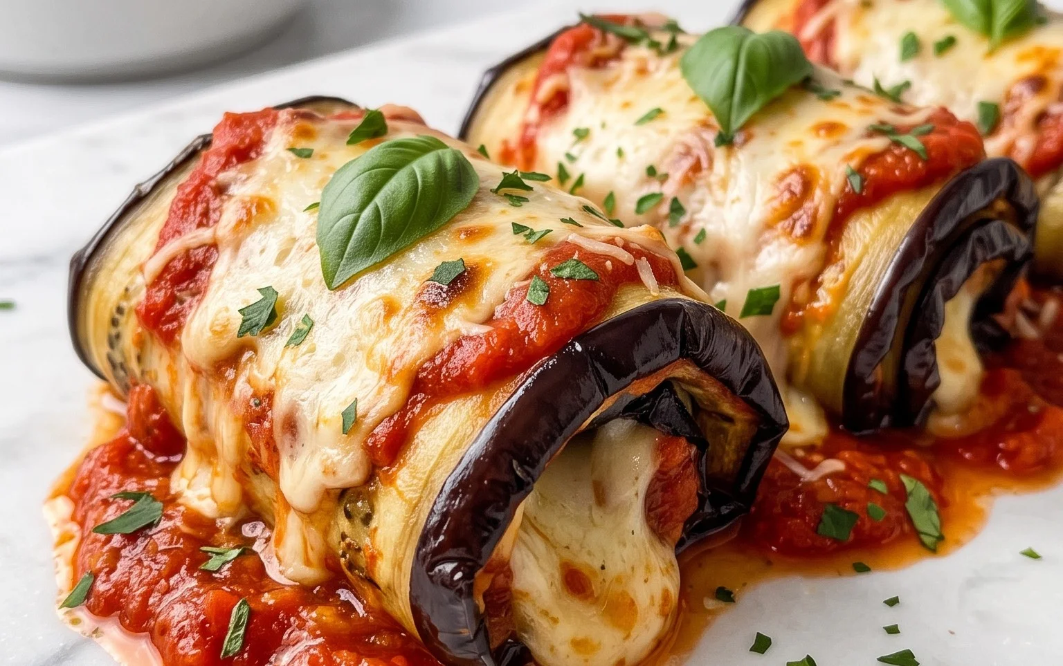 Recette d&rsquo;Eggplant Rollatini Fondants et Fromagés